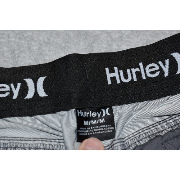 Hurley Gym Pants Workout Mens Size Medium With Pockets Tapered Gray Performance - Picture 5 of 7